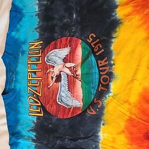 Led Zeppelin U.S. Tour 1975 Tie-Dye T-Shirt - Size L